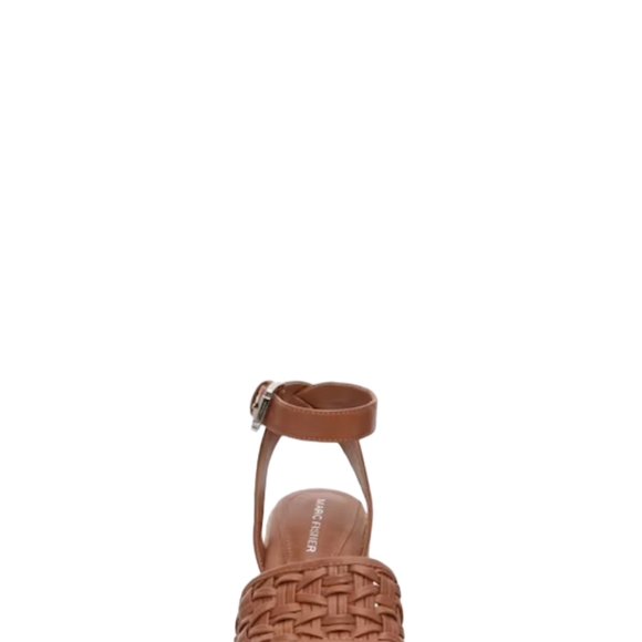 Marc Fisher Gladi Wedge Sandal NIB Sz 10M Color cognac - Picture 3 of 7